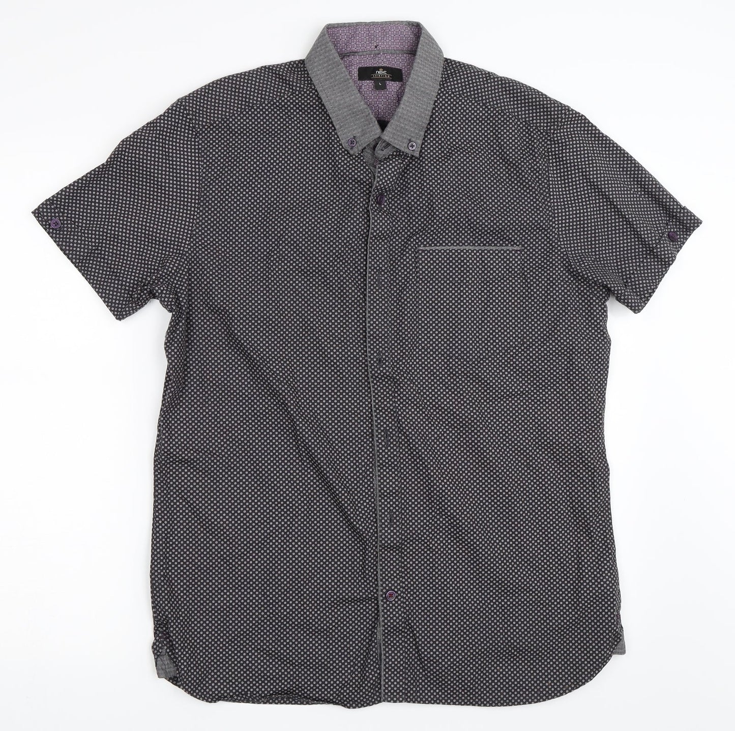 NEXT Mens Grey    Button-Up Size L