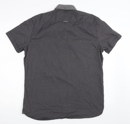 Preloved NEXT Mens Grey    Button-Up Size L - Back