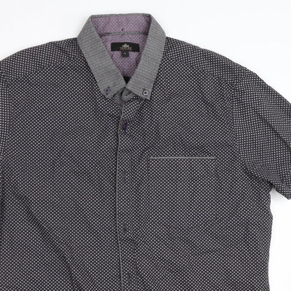 Preloved NEXT Mens Grey    Button-Up Size L - Detail