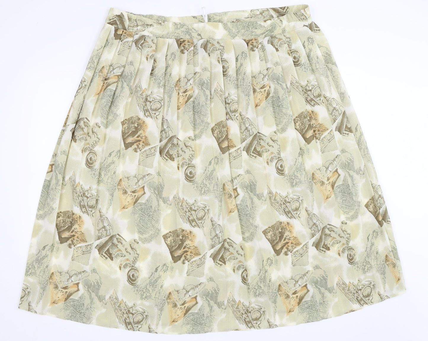 Preworn Womens Green   Flare Skirt Size XL