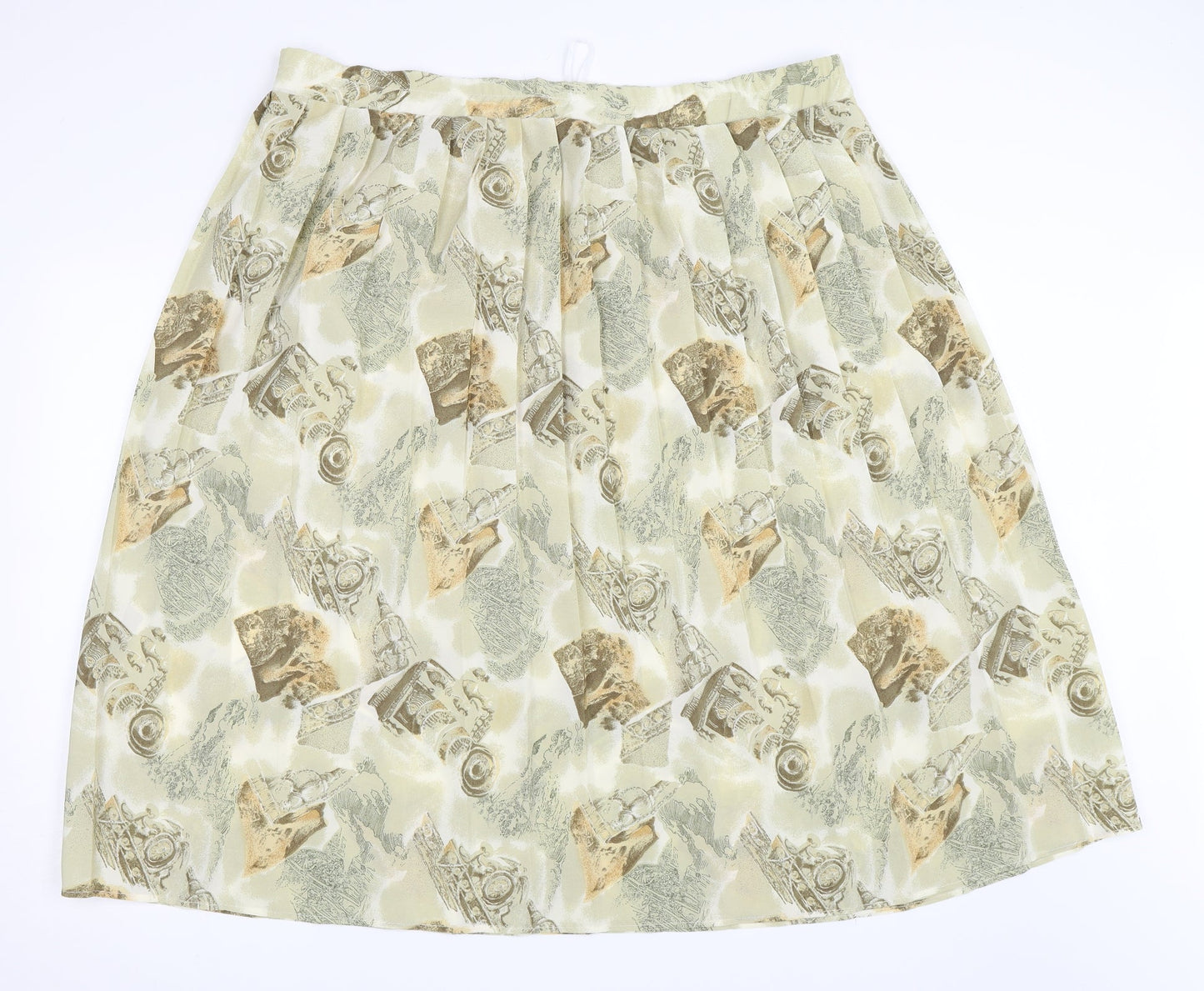 Preworn Womens Green   Flare Skirt Size XL