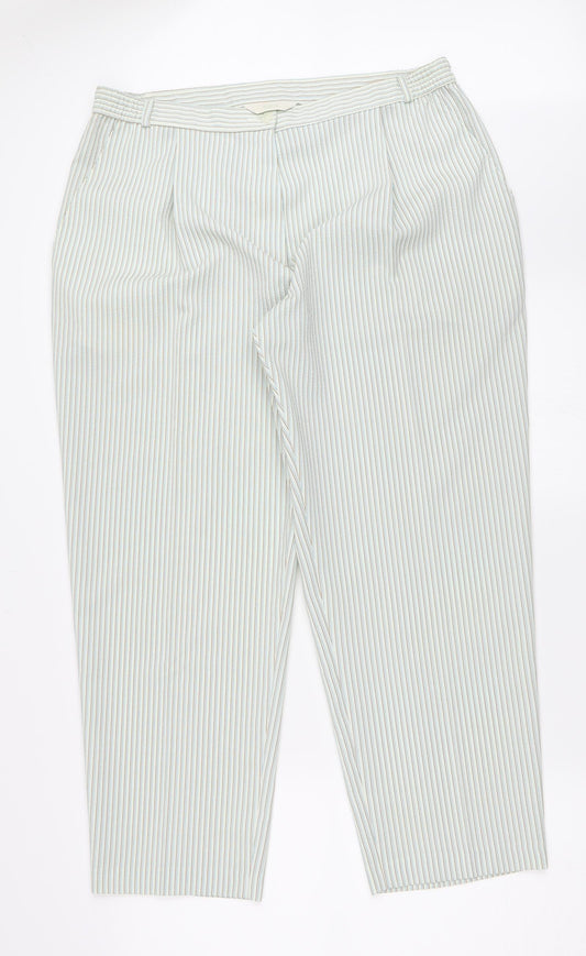 Marks and Spencer Womens Green   Trousers  Size 18 L27 in