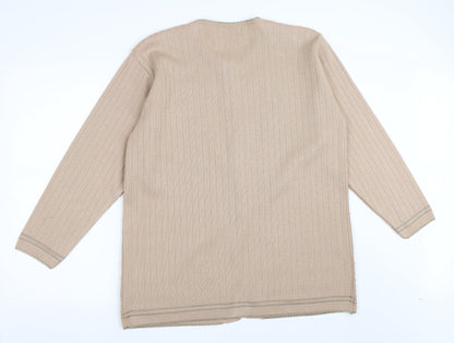Cozzi Womens Beige   Cardigan Jumper One Size