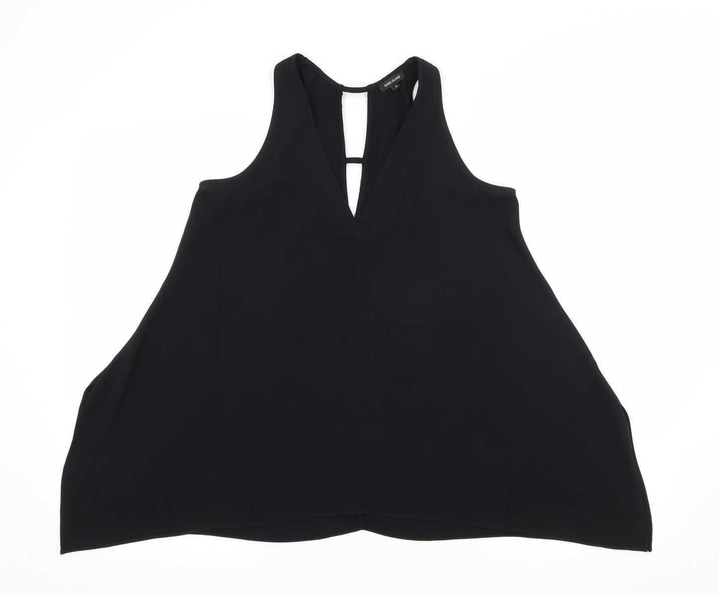 River Island Womens Black   Camisole Tank Size 8  - Cut out back