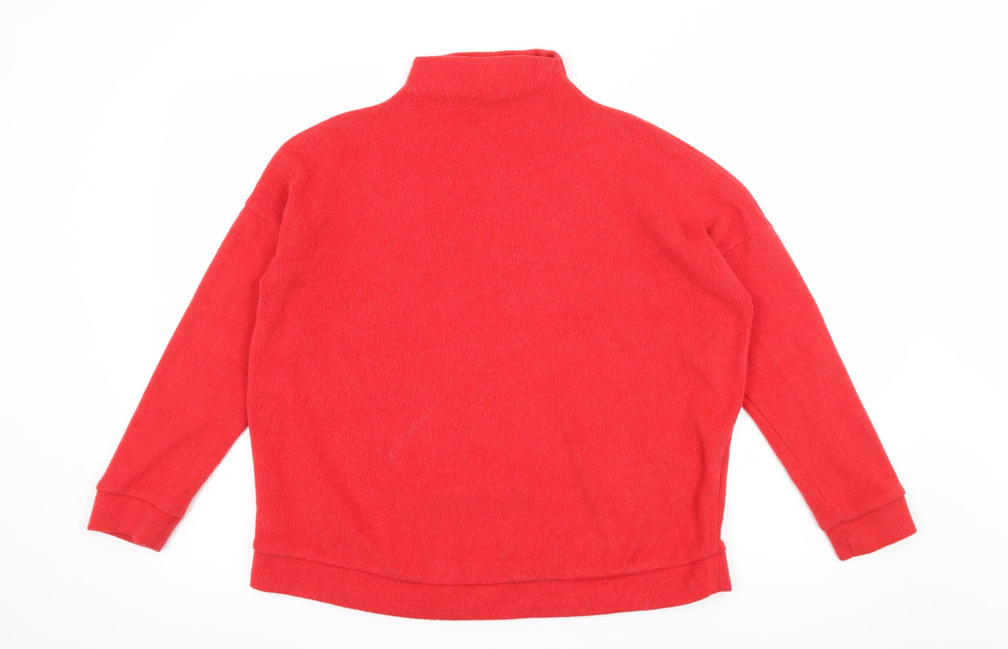 New Look Womens Red  Fleece Pullover Sweatshirt Size S