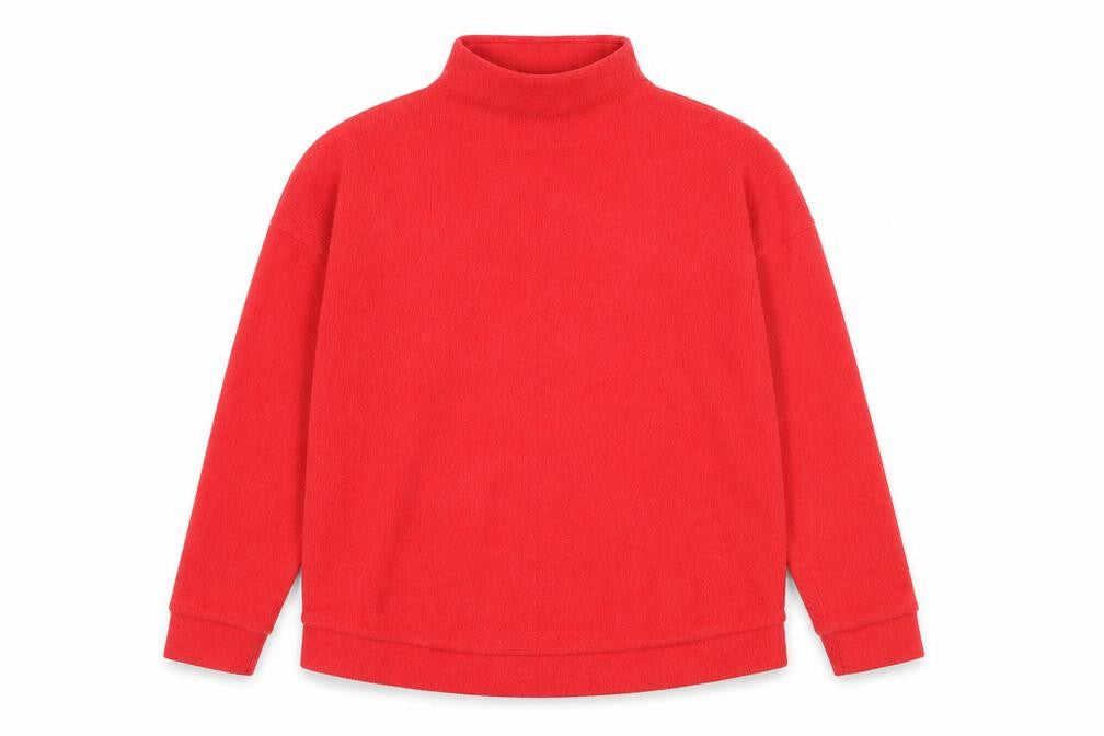New Look Womens Red  Fleece Pullover Sweatshirt Size S