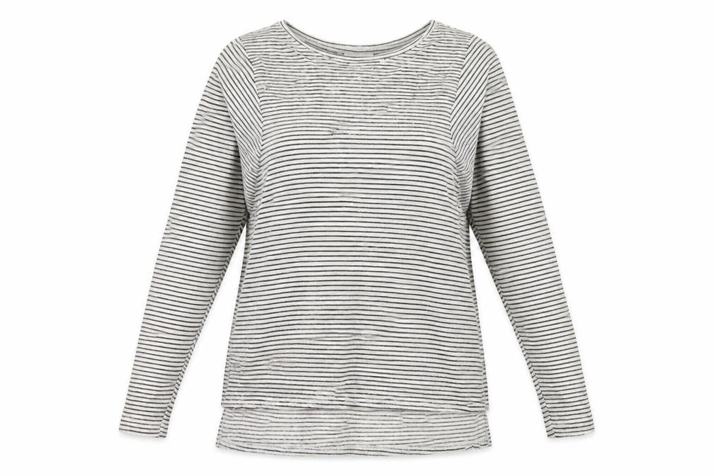 Zara Womens White Striped Knit Pullover Jumper Size S