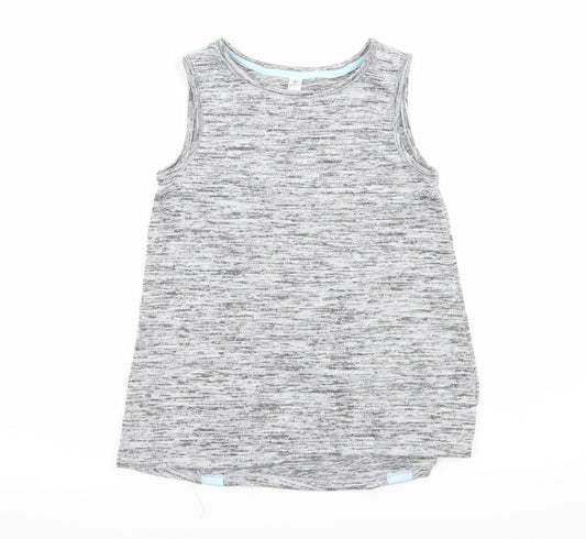 RElfex  Girls Grey  Jersey Basic T-Shirt Size 7-8 Years