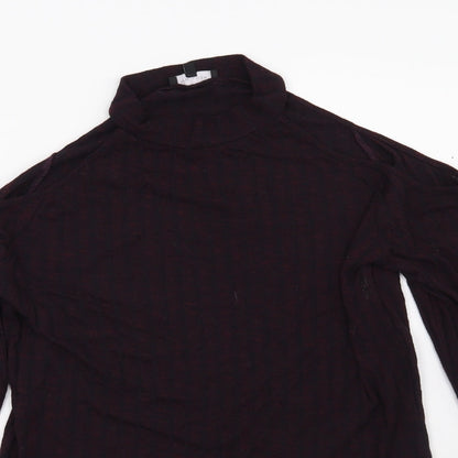 Preloved New Look Womens Red Striped  Basic Blouse Size 16 - Detail
