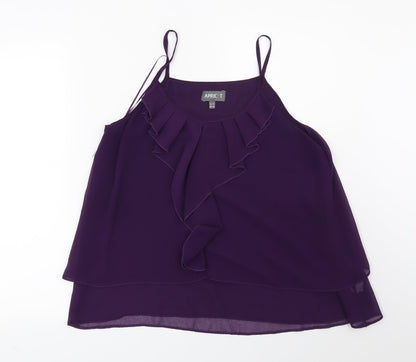 Preloved Apricot Womens Purple   Basic Blouse Size 12 - Front