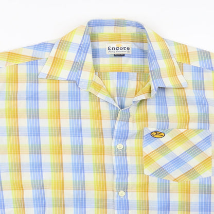 Preloved Encore Mens Blue Check   Button-Up Size M - Detail