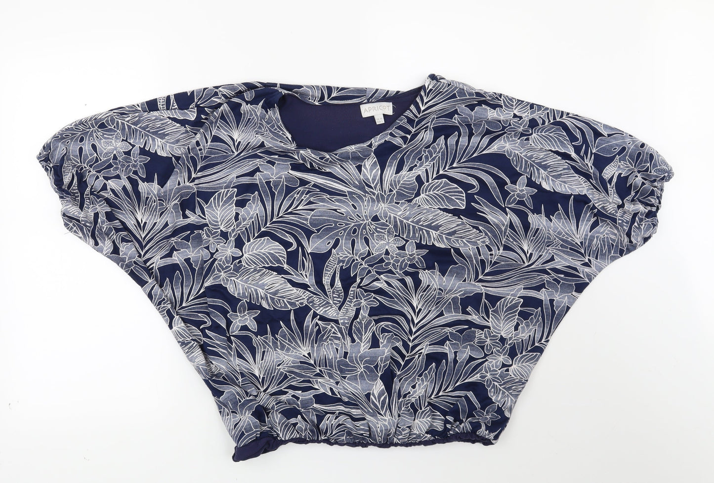Apricot Womens Blue Floral  Basic Blouse Size 10