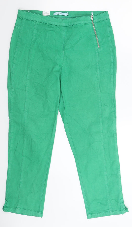 Preloved Z Biz Womens Green  Denim Jegging Jeans Size 32 in L25 in - Front