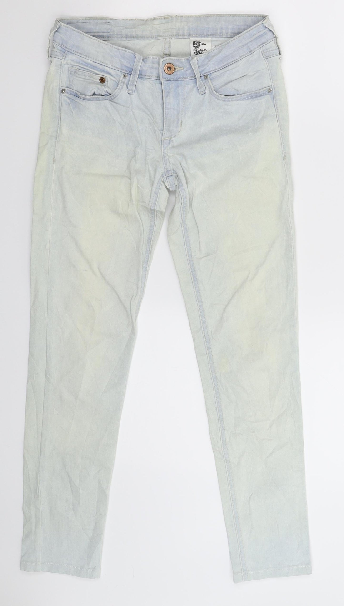 H&M Womens Blue  Denim Skinny Jeans Size 27 in L26 in