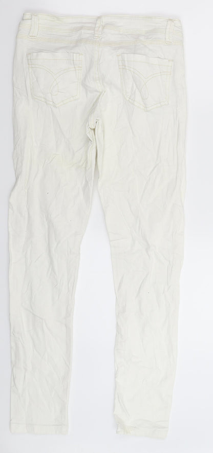 Preloved Denim Co Womens White  Denim Jegging Jeans Size 8 L29 in - Back