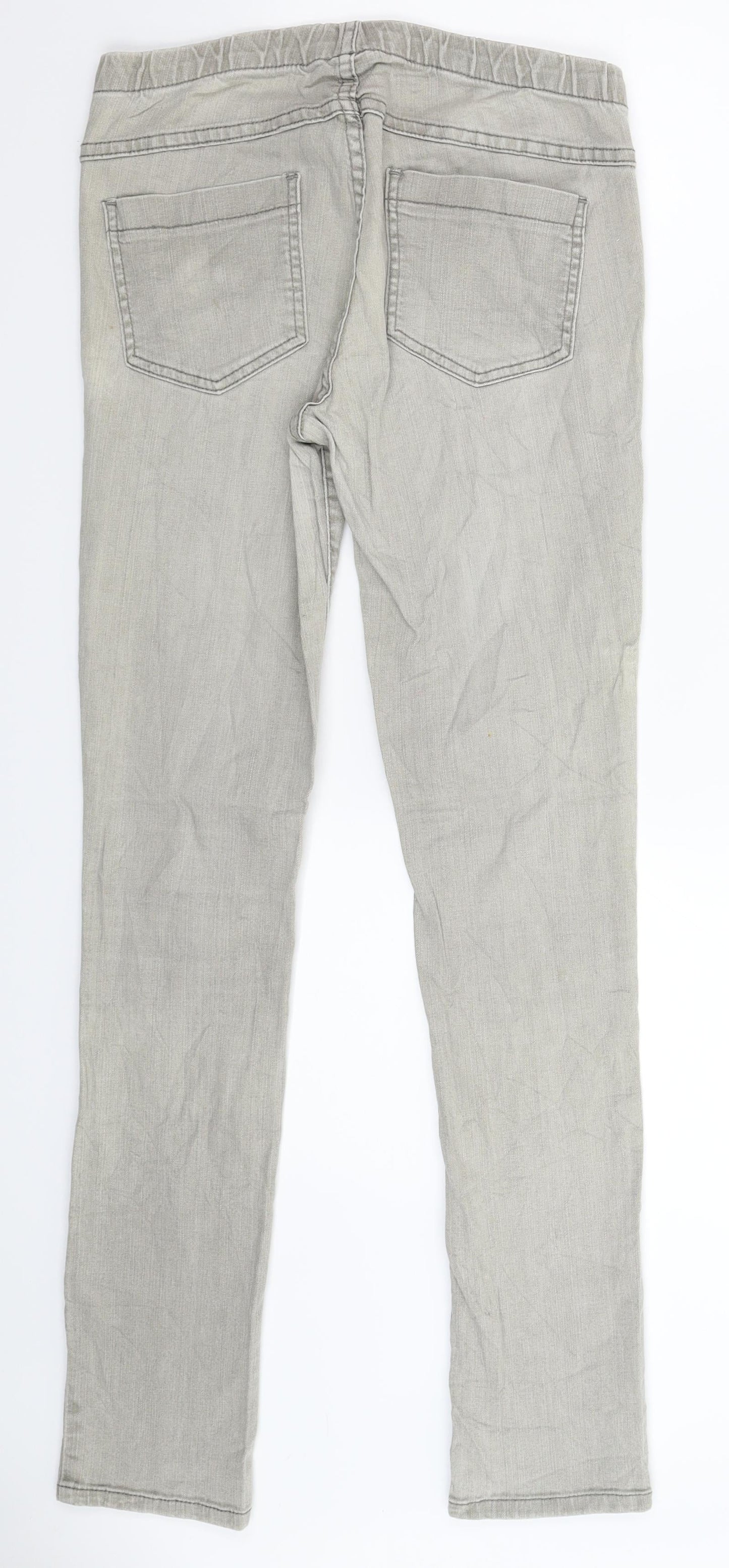 Pieces Womens Grey  Denim Jegging Jeans Size 32 in L30 in