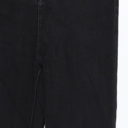 Preloved Pull&Bear Womens Black  Denim Jegging Jeans Size 26 in L27 in - Detail