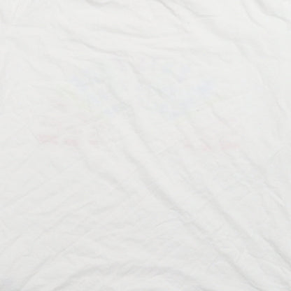 Preloved Marks and Spencer Womens White   Basic T-Shirt Size 8 - Label