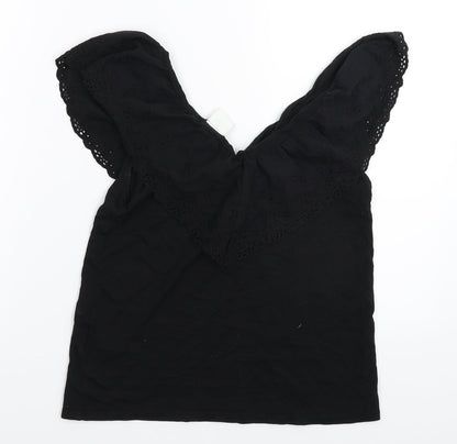 Preloved H&M Womens Black   Basic T-Shirt Size XS - Back
