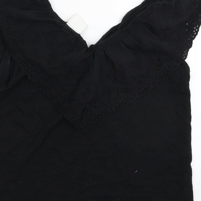Preloved H&M Womens Black   Basic T-Shirt Size XS - Label