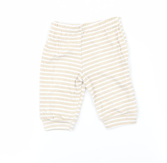 sterling baby   Beige Striped  Capri Trousers Size 3-6 Months