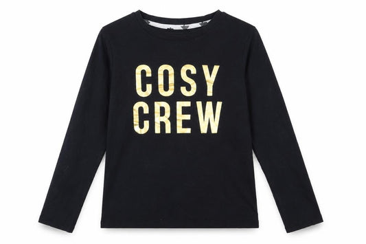 George Girls Black   Top Pyjama Top Size 12 Years  - cosy