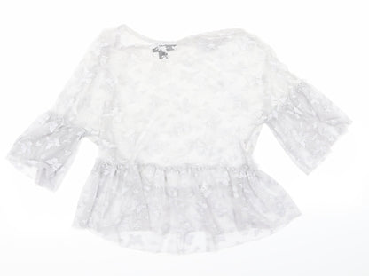 Preloved Atmosphere Womens Silver   Basic Blouse Size 8 - Front