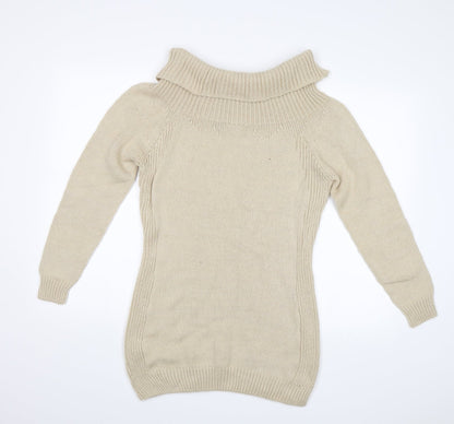 Preloved Preworn Womens Beige   Pullover Jumper Size S - Back