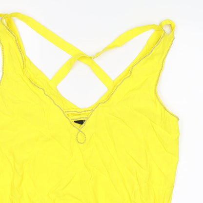 F&F Womens Yellow   Basic Blouse Size 16