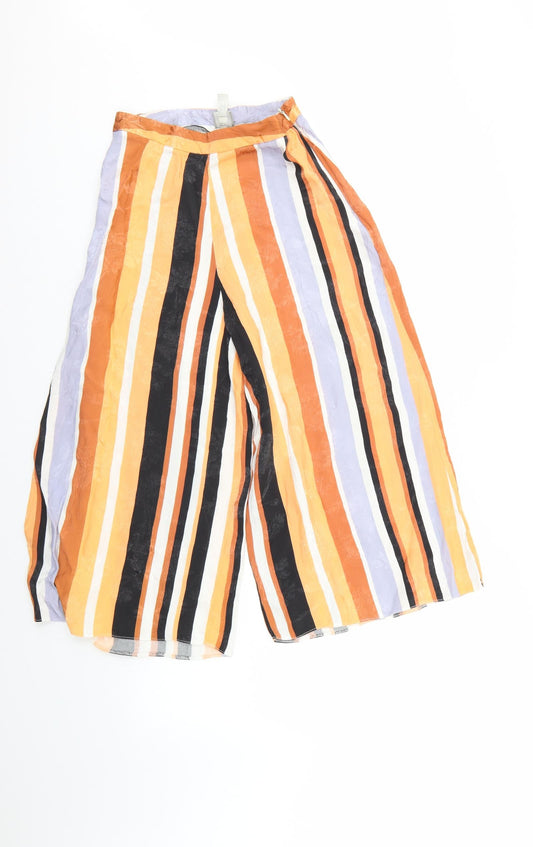 ASOS Womens Multicoloured Striped  Cropped Trousers Size 6 L20 in