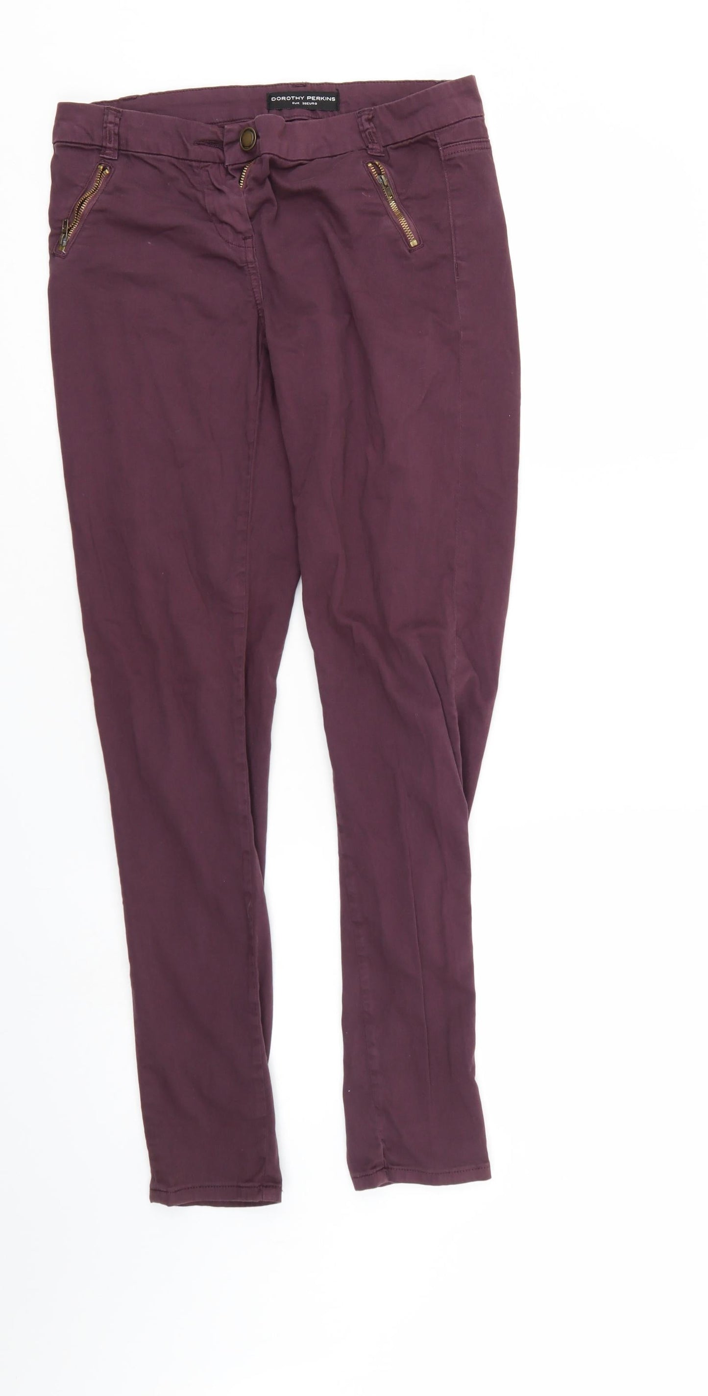 Dorothy Perkins Womens Purple   Straight Jeans Size 8 L30 in