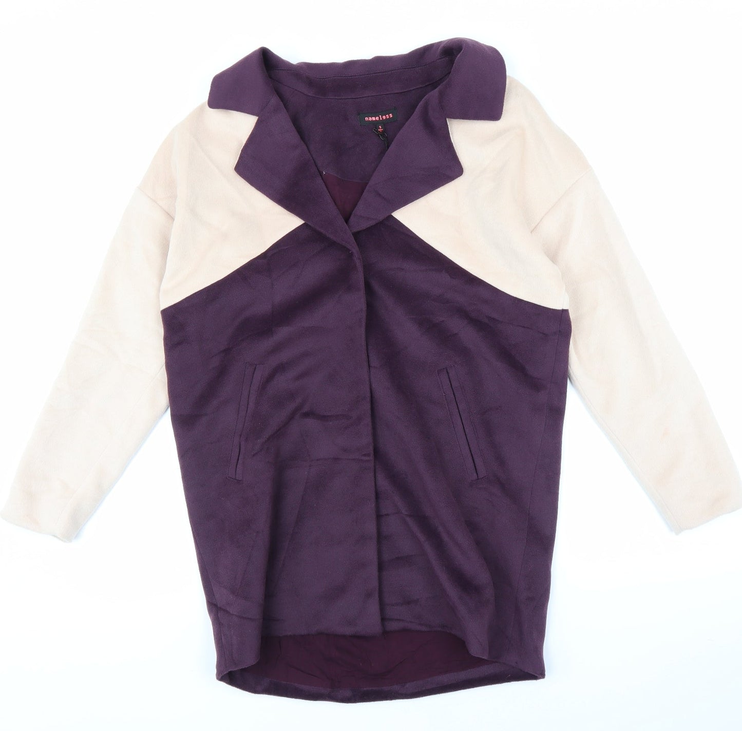 Nameless Womens Purple   Overcoat Coat Size S