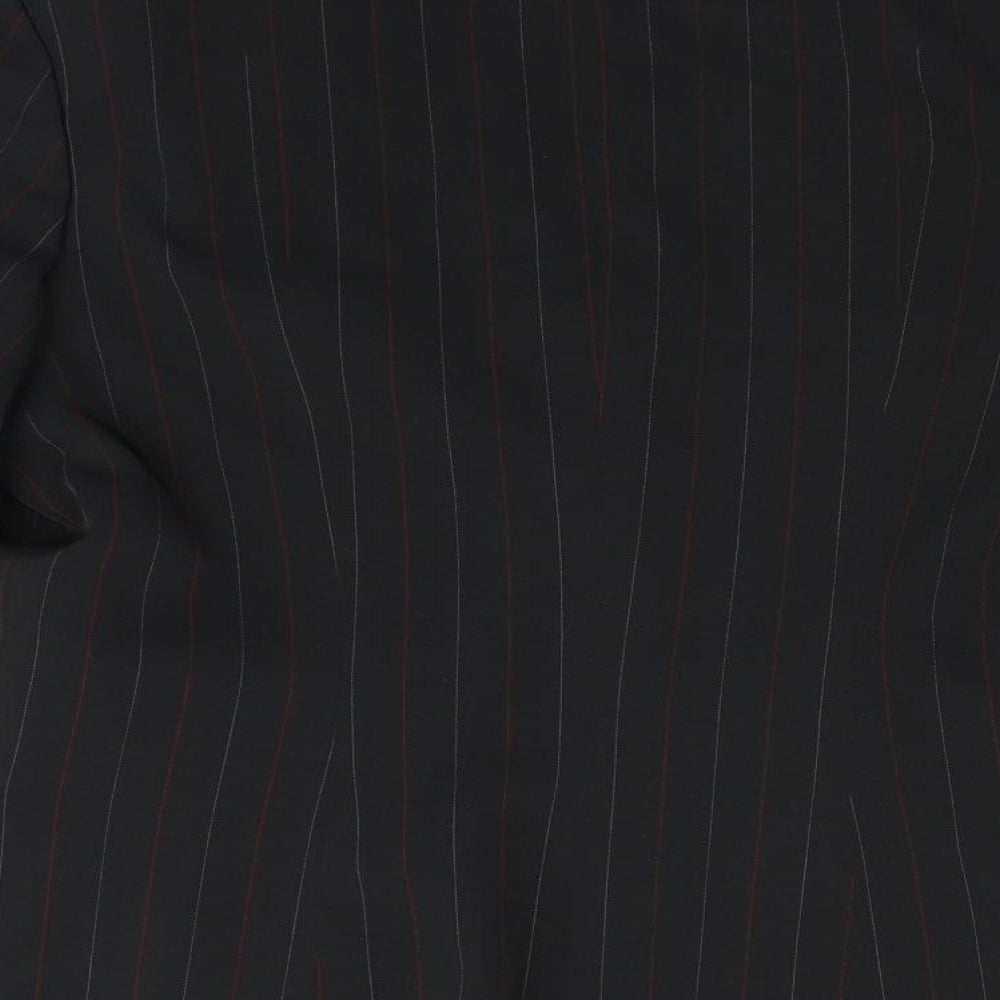 Liquid Womens Black Striped  Jacket Suit Jacket Size 14