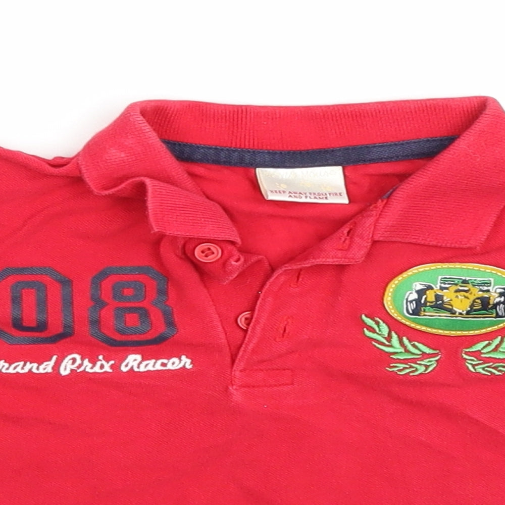 Morvis Mouse Baby Red   Basic Polo Size 18-24 Months  - F1