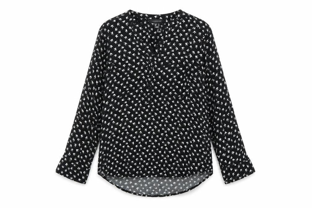 Atmosphere Womens Black Polka Dot  Basic Blouse Size 6