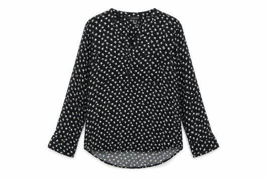 Atmosphere Womens Black Polka Dot  Basic Blouse Size 6
