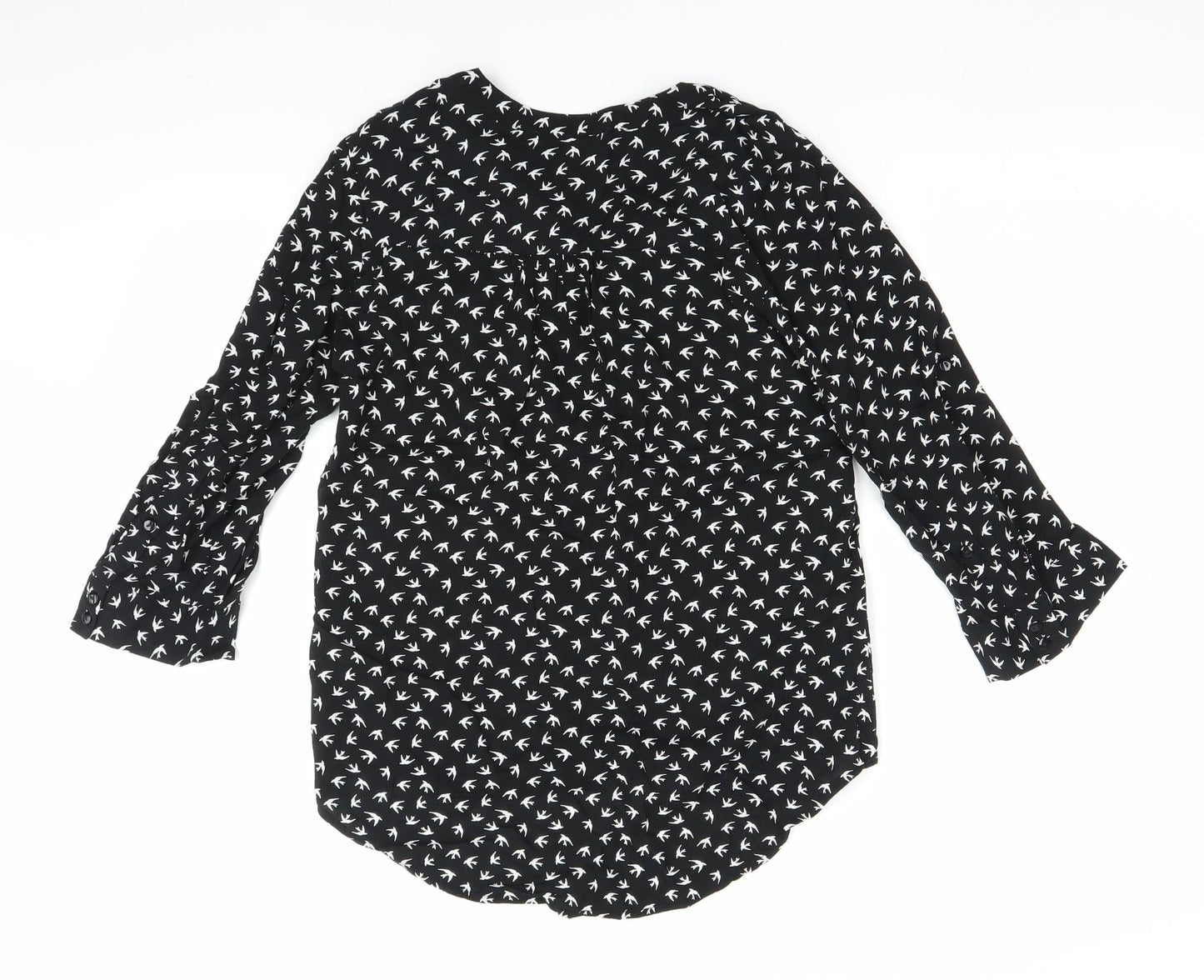 Atmosphere Womens Black Polka Dot  Basic Blouse Size 6