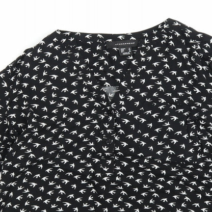 Atmosphere Womens Black Polka Dot  Basic Blouse Size 6