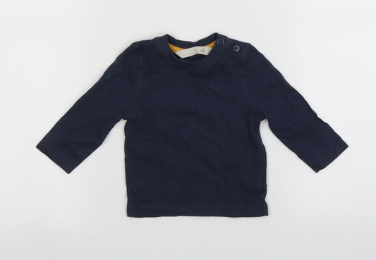 John Lewis Baby Blue   Basic T-Shirt Size 0-3 Months