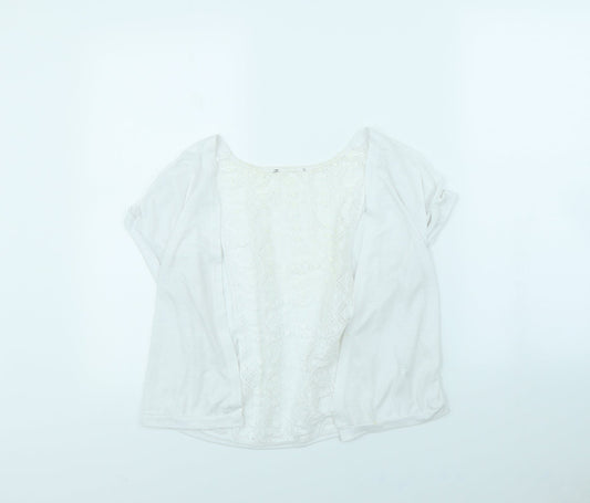 George Womens White   Cardigan Jumper Size 16