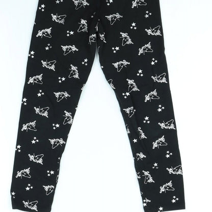 Preloved Nutmeg Girls Black Spotted  Capri Trousers Size 8 Years - Label