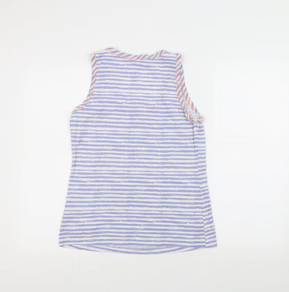 Preloved Disney Womens Blue Striped  Basic Tank Size 8 - Back