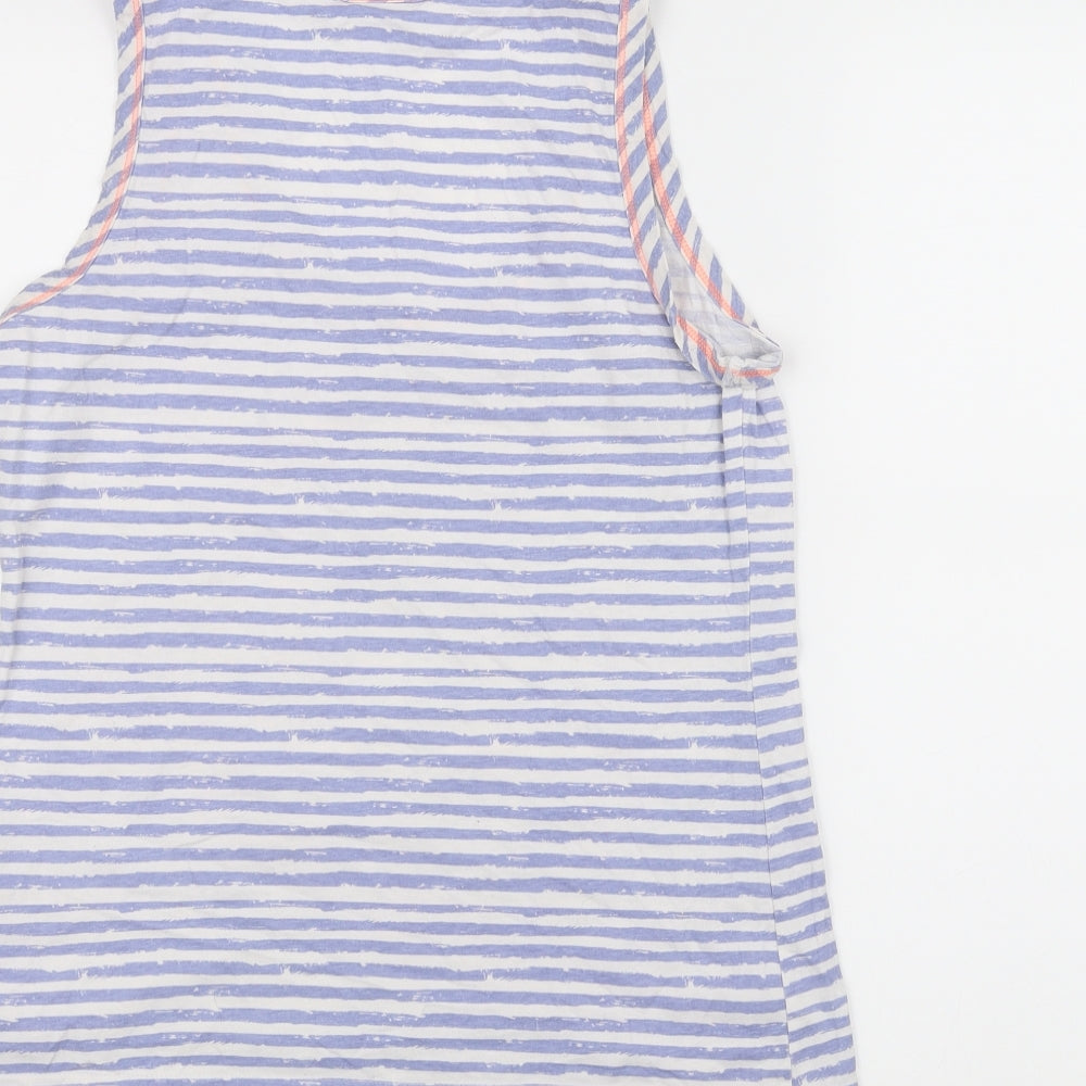 Disney Womens Blue Striped  Basic Tank Size 8