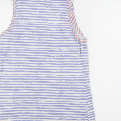 Preloved Disney Womens Blue Striped  Basic Tank Size 8 - Label