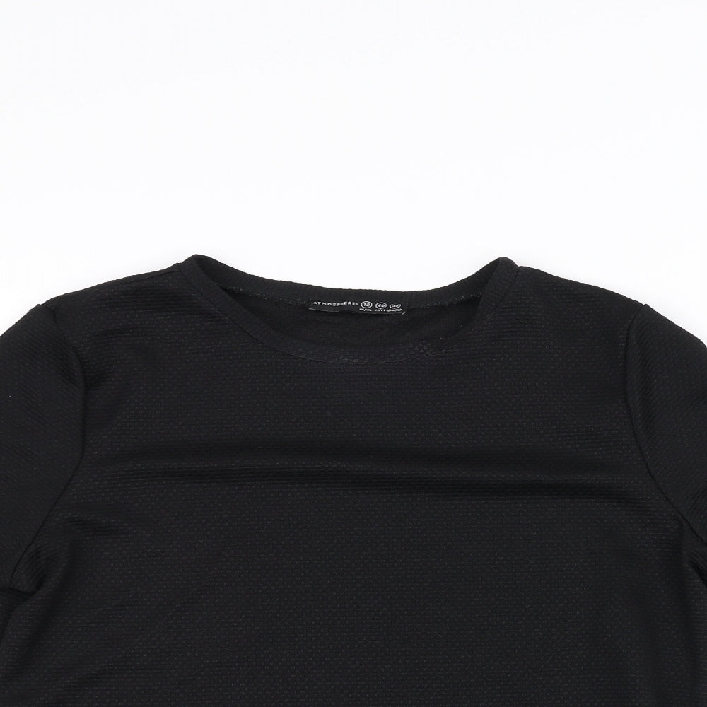 Atmosphere Womens Black   Basic T-Shirt Size 12