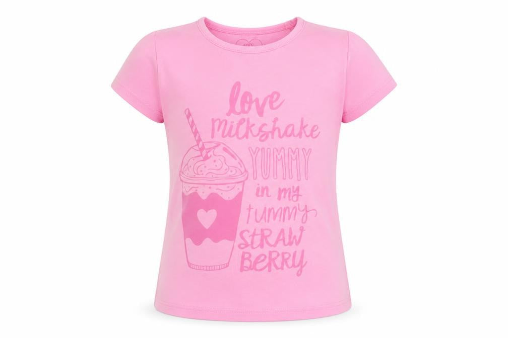 E-vie Girls Pink   Basic T-Shirt Size 5 Years