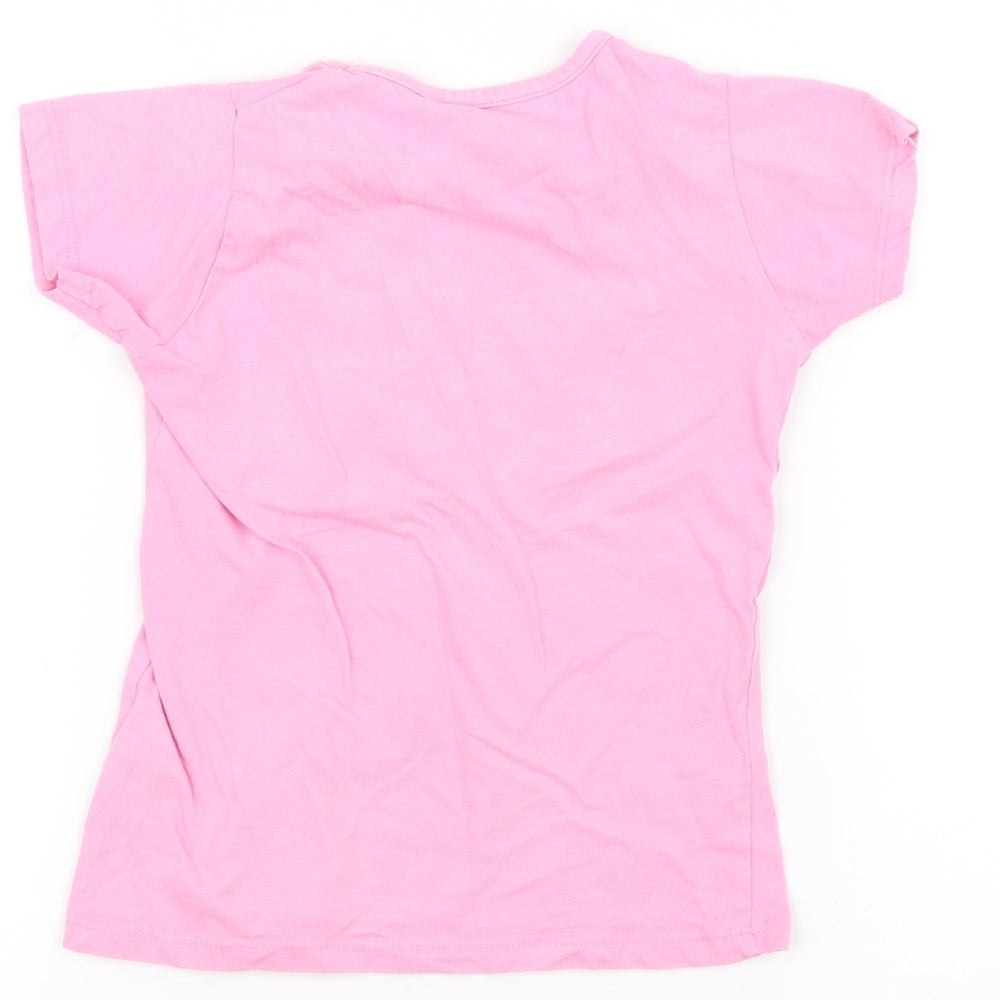 E-vie Girls Pink   Basic T-Shirt Size 5 Years