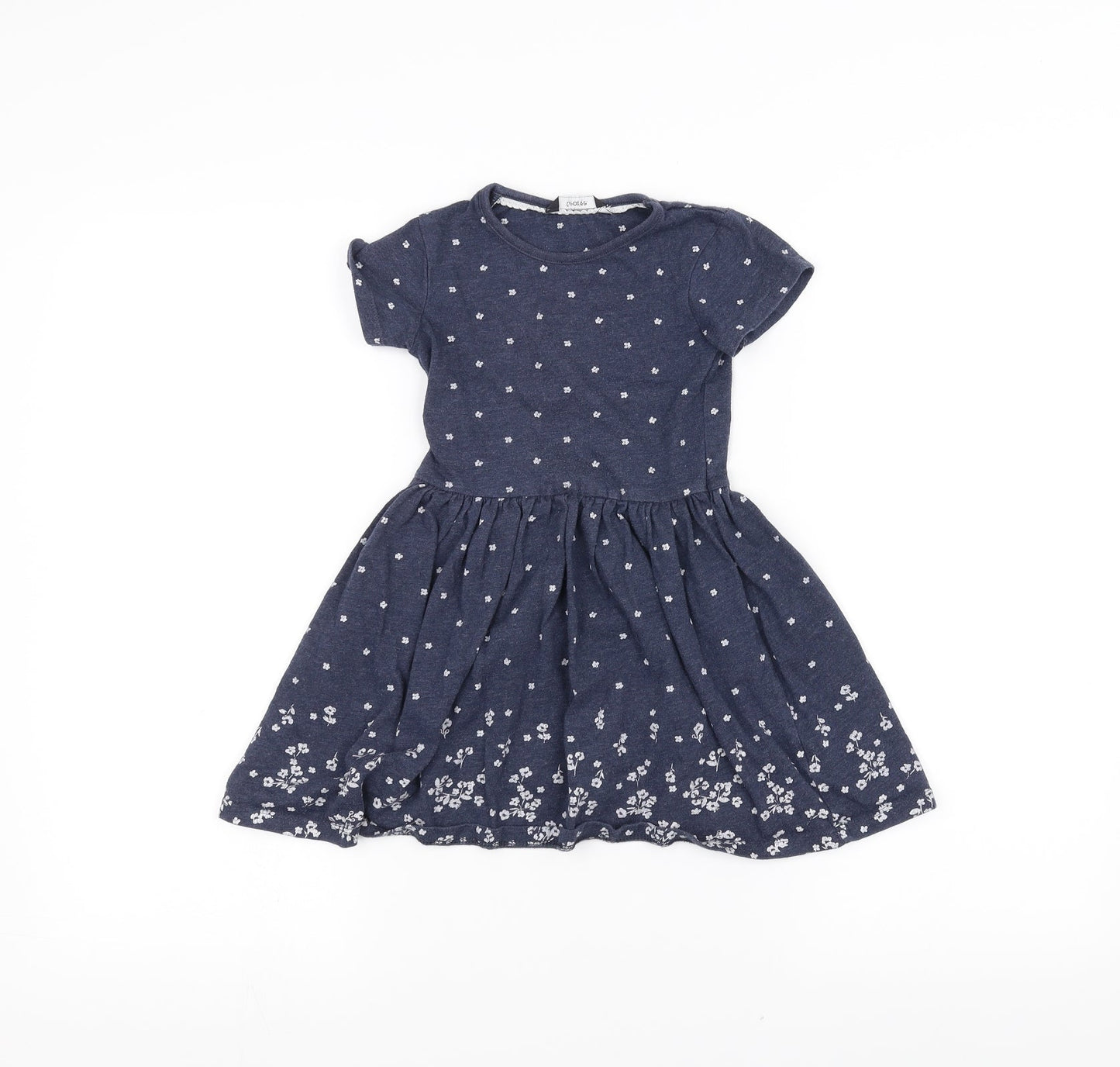 George Girls Blue   Basic T-Shirt Size 4-5 Years