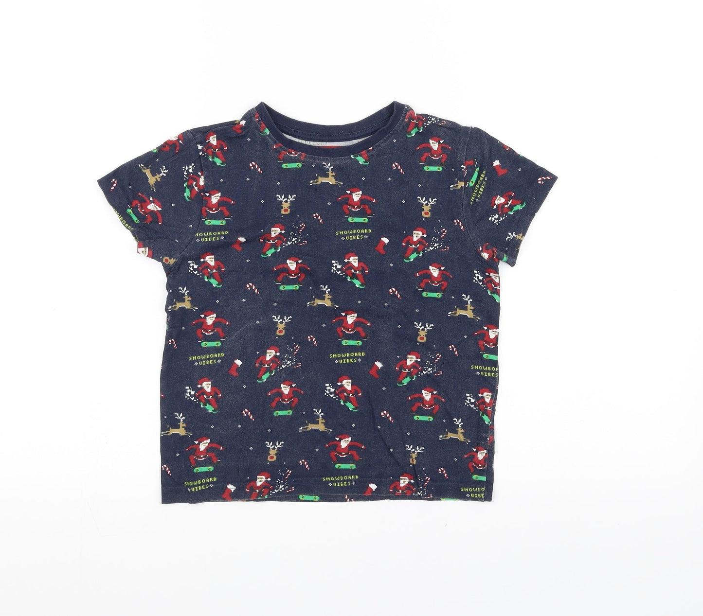 Primark Boys Blue   Basic T-Shirt Size 5-6 Years