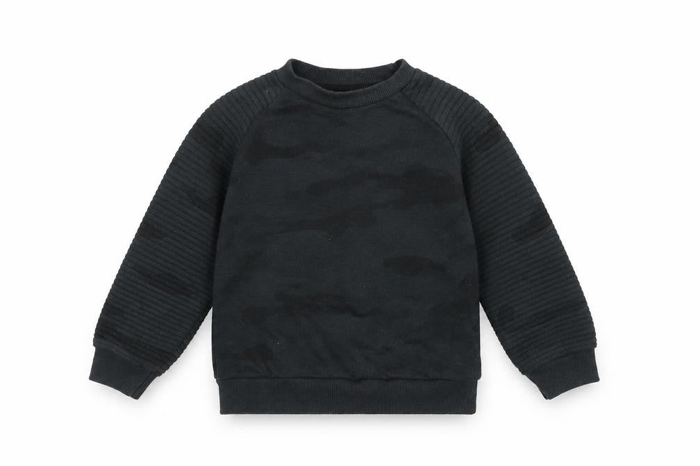 Primark Boys Green Camouflage  Pullover Jumper Size 5-6 Years